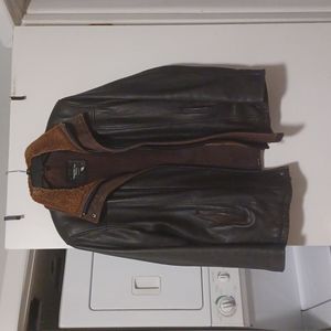Dark brown leather jacket